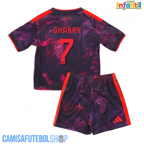Camisa de time de futebol Bayern Munich Serge Gnabry #7 Replicas 3º Equipamento Infantil 2026-27 Manga Curta (+ Calças curtas)
